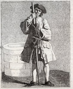 A kúttisztító - Pepetit metier de Paris (Tanulmányok az alsó népről, avagy a párizsi válságról) - Edme Bouchardon (1698-1762) metszete alkotó: Edmé Bouchardon