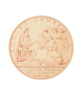 A király látogatása az akadémiákon, 1719 alkotó: Edmé Bouchardon