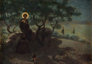 Menekülés Egyiptomba, 1915 körül (olaj, vászon) alkotó: Edmond (1861 1943) Tapissier