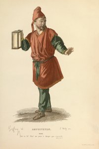 Jelmez Sosie szerepéhez, 1868 körül (metszet) alkotó: Edmond Aime Florentin Geffroy