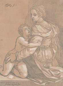 Szűz és gyermek, kb. 1530. alkotó: Edmond Douet