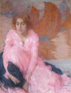 A rózsaszín ruha; La Robe Rose, 1898 körül (pasztell)