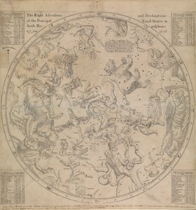 A fő állócsillagok jobbra felszállása és deklinációja mindkét féltekén az 1678. évre vonatkozóan alkotó: Edmond Halley
