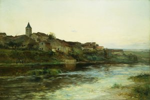 Egy francia folyó városa alkotó: Edmond Petitjean