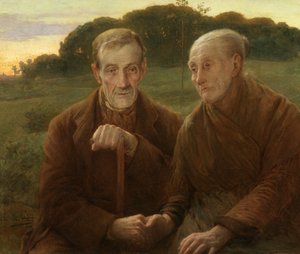 Az élet naplemente (olaj, vászon) alkotó: Edmond Theodor van Hove