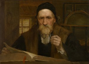 Filozófus (olaj a panelen) alkotó: Edmond Theodor van Hove