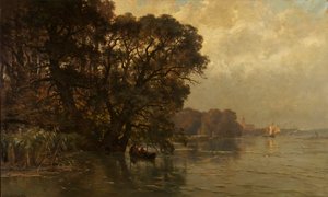 A Scheldt Wetteren közelében (Belgium) alkotó: Edmond de Schampheleer