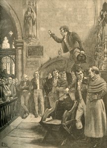 Választási gyűlés Írországban, 1826 c1890. alkotó: Edmund Blair Leighton