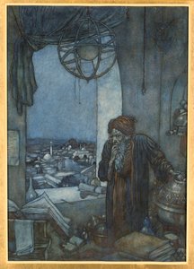 Egy müezzin a sötétség tornyából alkotó: Edmund Dulac