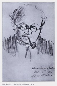 Sir Edwin Landseer Lutyens, illusztráció a Souvenir of The Queens Dolls House-hoz (Oxley alkotó: Edmund Dulac