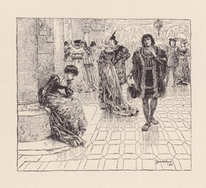 Illusztráció John Keats Szent Ágnes estéjéhez (litográfia) alkotó: Edmund Henry Garrett