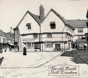 A régi Booth Hall, Evesham, 19. század
