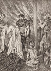 William Shakespeare: Coriolanus tragédiája, V. felvonás, 3. jelenet (litho) alkotó: Edmund Joseph (after) Sullivan