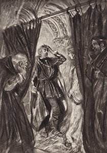 William Shakespeare: Hamlet, Dánia hercege tragédiája, III. felvonás, 1. jelenet (litográfia) alkotó: Edmund Joseph (after) Sullivan