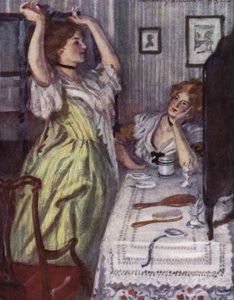 Illusztráció: Oliver Goldsmith Wakefield helytartójához (színes litó) alkotó: Edmund Joseph Sullivan