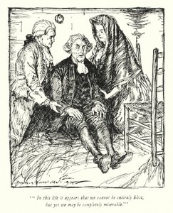 Illusztráció: Oliver Goldsmith, The Vicar of Wakefield (lithó) alkotó: Edmund Joseph Sullivan