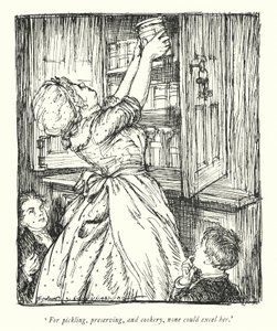 Illusztráció: Oliver Goldsmith, The Vicar of Wakefield (litho) alkotó: Edmund Joseph Sullivan