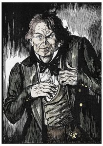 Mr. Hyde, miután bevette az ellenszert, Dr. Jekyll-lé változik, Illusztráció: Edmund Joseph Sullivan (1869-1933) Robert Louis Stevenson (1850-1894) L