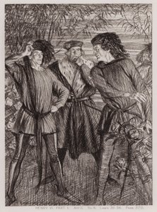 Henrik király első része, II. felvonás, Sc 4 (litho) alkotó: Edmund Joseph Sullivan