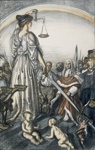 Az igazság uralma, 1917 (litográfia) alkotó: Edmund Joseph Sullivan
