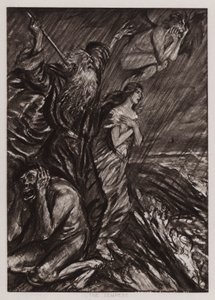 A vihar (litho) alkotó: Edmund Joseph Sullivan