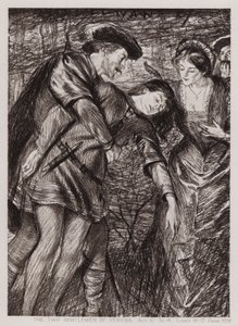 The Two Gentlemen of Verona, V. felvonás, Sc 4 (litho) alkotó: Edmund Joseph Sullivan