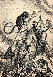 Sok rabszolgaságon keresztül jövünk fel a szabadságba, c1918, 1918 alkotó: Edmund Joseph Sullivan