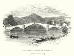 Inigo Jones hídja Llanrwstben (metszet)