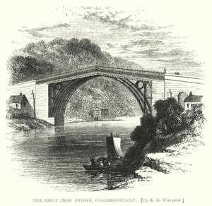 Az első vashíd, Coalbrookdale (metszet)