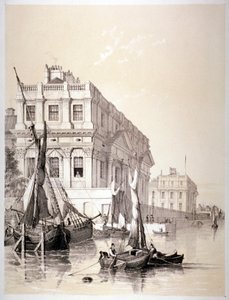 A Royal Naval Hospital, Greenwich, London, 1838. alkotó: Edmund Patten