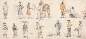Kereskedők és vőlegények tanulmányai alkotó: Edmund Thomas Parris