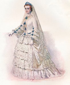 Eugenie császárné menyasszonyi ruhájában, 1853, 1902
