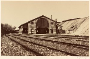 Longueau vasútállomás,1855 (fénykép) alkotó: Edouard Denis Baldus