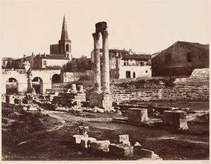 Theatre Romain a Arles (Római színház Arles-ban),c. 1855 (fénykép) alkotó: Edouard Denis Baldus