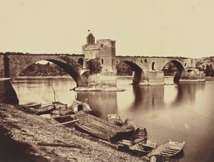 Avignon. Pont St Benezet alkotó: Édouard Baldus