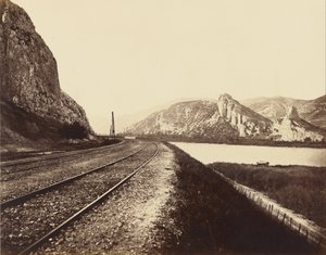 Bejárat a Donzère -hágóba alkotó: Édouard Baldus
