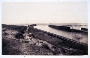 Boulogne kikötőjének bejárata alkotó: Édouard Baldus