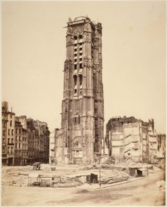 A Saint-Jacques-torony, restaurálás előtt. 4. kerület, Párizs. alkotó: Édouard Baldus
