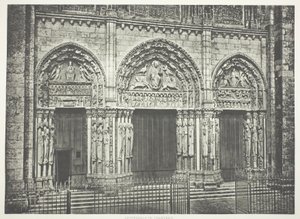 Főportál, Chartres-i székesegyház alkotó: Édouard Baldus