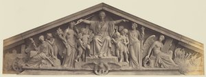 A párizsi Louvre Richelieu pavilonjának oromzata alkotó: Édouard Baldus
