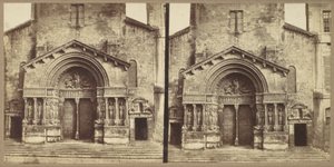 Portál, Saint-Trophime-templom, Arles alkotó: Édouard Baldus