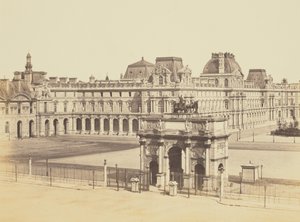 [A Carrousel diadalív és a Cour Napoléon, a Tuileriák felől nézve, Louvre, Párizs] alkotó: Édouard Baldus