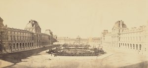 [A Cour Napoléon a Tuileriák felé nézve, Louvre, Párizs] alkotó: Édouard Baldus