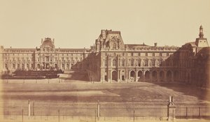 A Cour Napoléon a Tuileriák felől nézve, Louvre, Párizs alkotó: Édouard Baldus