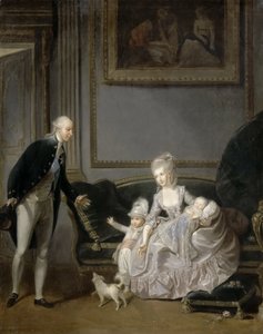 Louis Philippe Joseph dOrléans családja 1747-1793 a Palais-Royalban, 1776 alkotó: Edouard Cibot