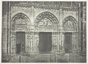 Főportál, Chartres-i székesegyház alkotó: Edouard Denis Baldus