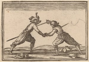 Párbaj kardokkal alkotó: Edouard Eckman after Jacques Callot