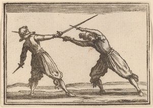 Párbaj kardokkal és tőrökkel alkotó: Edouard Eckman after Jacques Callot