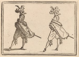 úriember oldalról nézve alkotó: Edouard Eckman after Jacques Callot