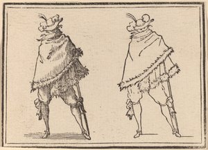 Gentleman a köpenyébe burkolva alkotó: Edouard Eckman after Jacques Callot